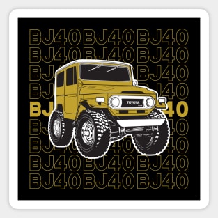 BJ40 Stacked in Harvest Gold Magnet